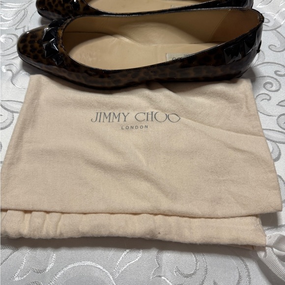 Jimmy Choo Limited Edition Leopard Patent Leather Watson Flats - Picture 3 of 6